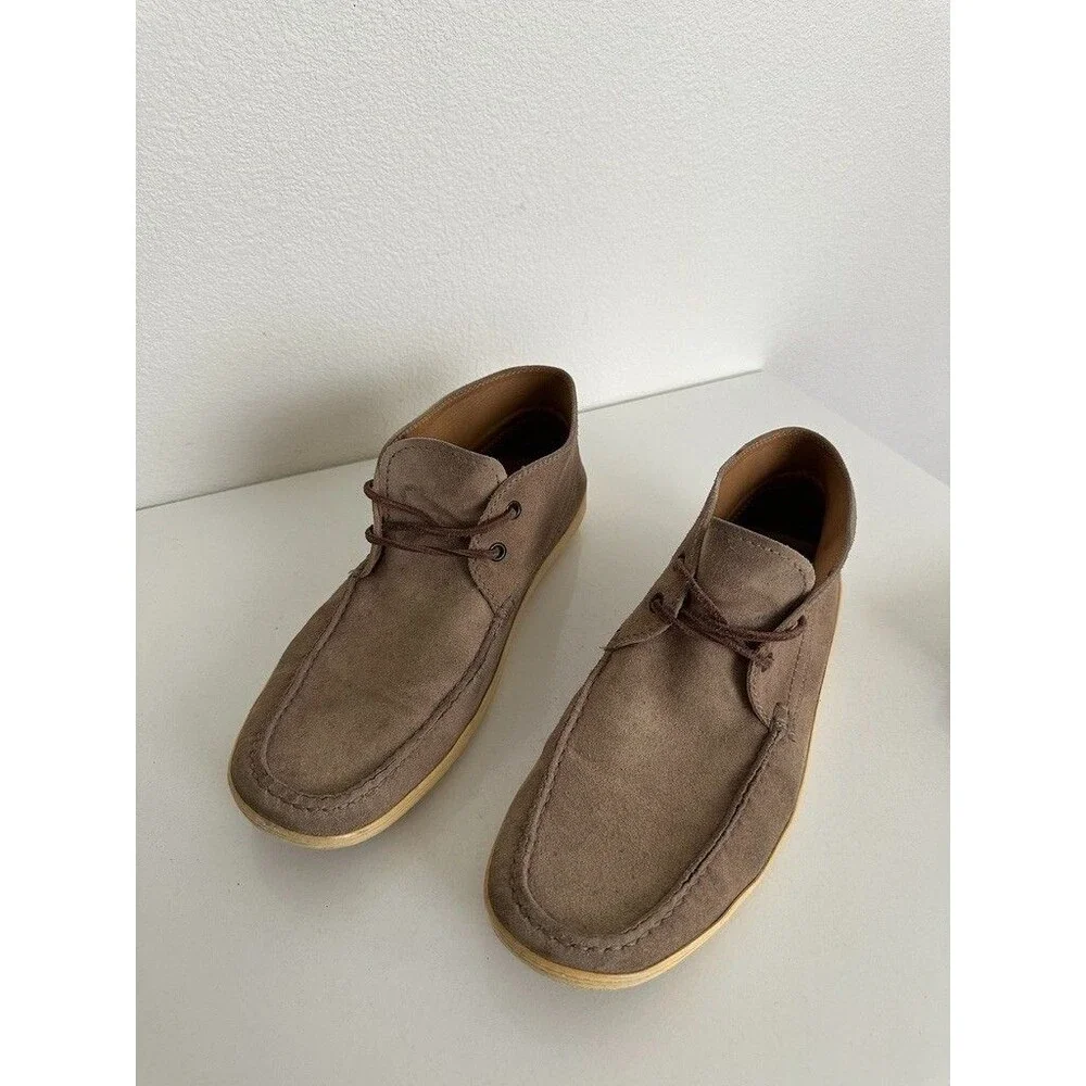 Tod's Suede Chukka Boot Sneaker Desert Tan Lace Up Leather Italy Men's Size 10.5